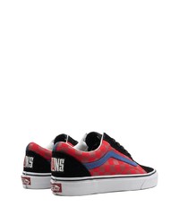 rote und schwarze Segeltuch niedrige Sneakers von Vans