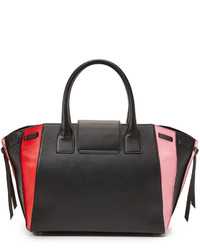 rote und schwarze Shopper Tasche aus Leder von Sara Battaglia