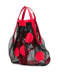 rote und schwarze Shopper Tasche aus Segeltuch von Maison Margiela