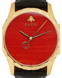 rote und schwarze Uhr von Gucci