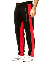 rote und schwarze vertikal gestreifte Jogginghose von RUSTY NEAL