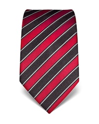 rote und schwarze vertikal gestreifte Krawatte von Vincenzo Boretti