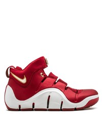 rote und weiße hohe Sneakers aus Leder von Nike