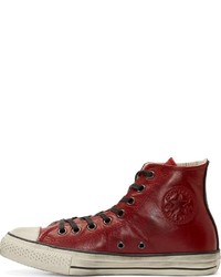 rote und weiße hohe Sneakers von John Varvatos