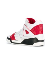 rote und weiße hohe Sneakers von Versace
