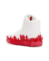 rote und weiße hohe Sneakers von Philipp Plein