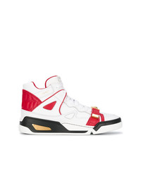 rote und weiße hohe Sneakers von Versace