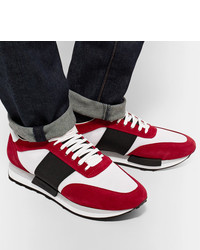rote und weiße niedrige Sneakers von Moncler