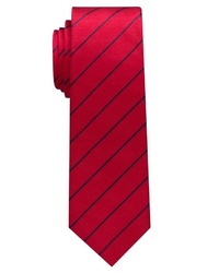 rote vertikal gestreifte Krawatte von Eterna