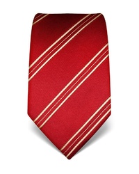 rote vertikal gestreifte Krawatte von Vincenzo Boretti