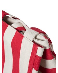 rote vertikal gestreifte Shopper Tasche aus Segeltuch von Pieces