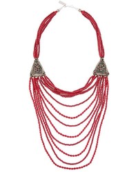 rote Perlen Halskette