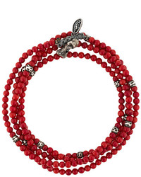 rote Perlen Halskette von M. Cohen