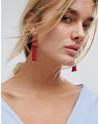 rote Perlen Ohrringe von Pieces