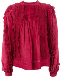 rote verzierte Bluse von Isabel Marant