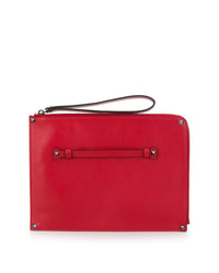 rote verzierte Clutch Handtasche von Valentino