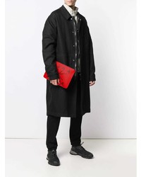 rote verzierte Leder Clutch Handtasche von Fendi