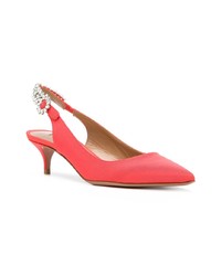 rote verzierte Leder Pumps von Aquazzura