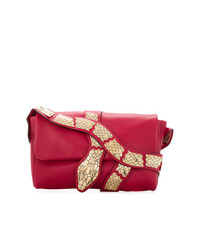rote verzierte Leder Umhängetasche von RED Valentino