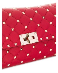 rote verzierte Leder Umhängetasche von Valentino