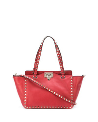 rote verzierte Shopper Tasche aus Leder von Valentino
