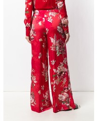 rote weite Hose mit Blumenmuster von Twin-Set