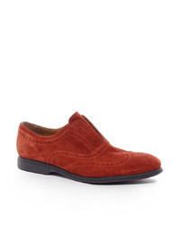 rote Wildleder Brogues von Ps By Paul Smith