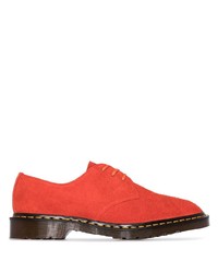 rote Wildleder Derby Schuhe von Dr. Martens