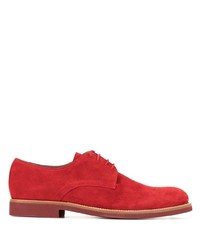 rote Wildleder Derby Schuhe von Manolo Blahnik