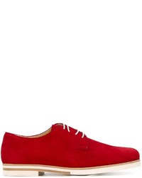 rote Wildleder Derby Schuhe von Mr. Hare