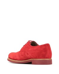 rote Wildleder Derby Schuhe von Manolo Blahnik