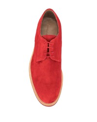 rote Wildleder Derby Schuhe von Manolo Blahnik