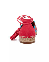 rote Wildleder Espadrilles von Aquazzura