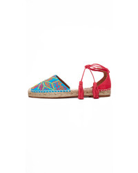 rote Wildleder Espadrilles von Aquazzura