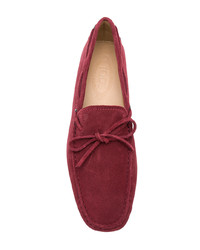 rote Wildleder Mokassins von Tod's