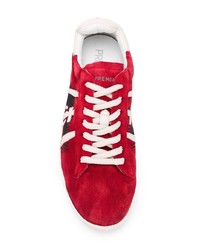 rote Wildleder niedrige Sneakers von Premiata