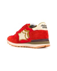 rote Wildleder niedrige Sneakers von atlantic stars