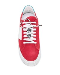 rote Wildleder niedrige Sneakers von Off-White