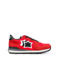 rote Wildleder niedrige Sneakers von atlantic stars