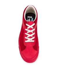 rote Wildleder niedrige Sneakers von Vans