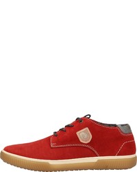 rote Wildleder niedrige Sneakers von Bugatti