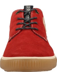 rote Wildleder niedrige Sneakers von Bugatti