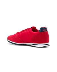 rote Wildleder niedrige Sneakers von Le Coq Sportif