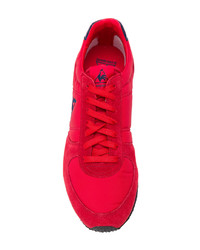 rote Wildleder niedrige Sneakers von Le Coq Sportif