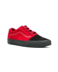 rote Wildleder niedrige Sneakers von Vans