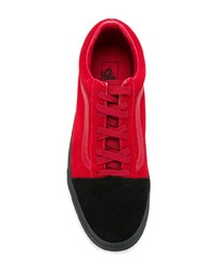 rote Wildleder niedrige Sneakers von Vans