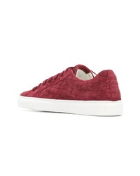 rote Wildleder niedrige Sneakers von Hide&Jack