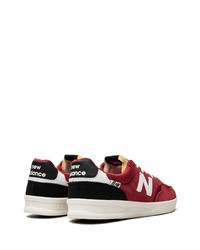 rote Wildleder niedrige Sneakers von New Balance