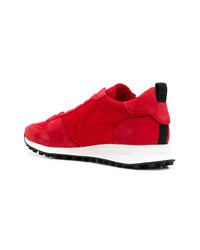 rote Wildleder niedrige Sneakers von DSQUARED2