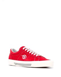 rote Wildleder niedrige Sneakers von Vans